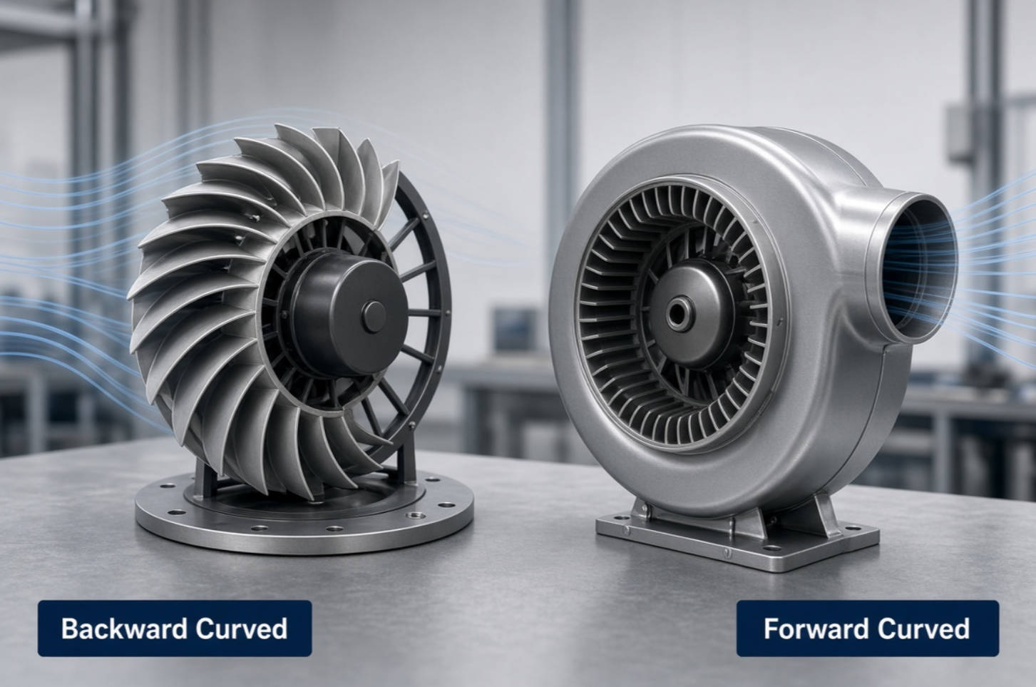 EC Backward Curved And Forward Curved Fan Comparison EC Backward Curved And Forward Curved Fan Comparison