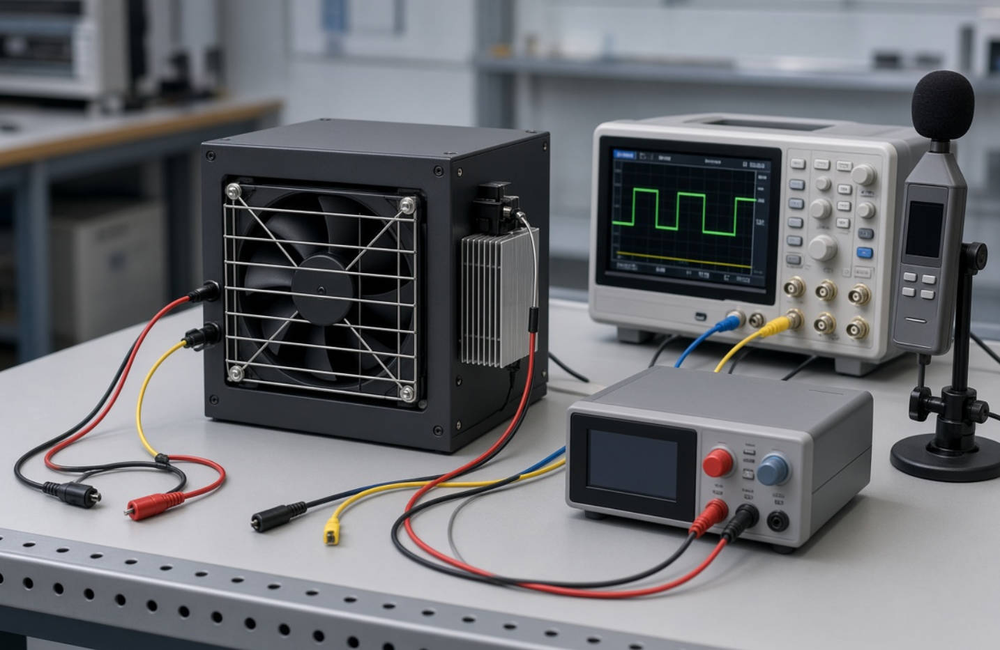 PWM Cooling Fan Validation Bench PWM Cooling Fan Validation Bench