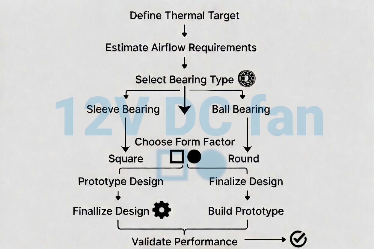12V DC Fan Selection Flowchart 12V DC Fan Selection Flowchart