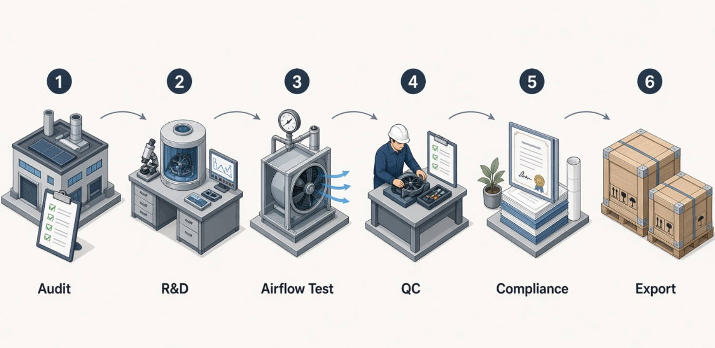 DC Blower Fan Supplier Evaluation Process DC Blower Fan Supplier Evaluation Process