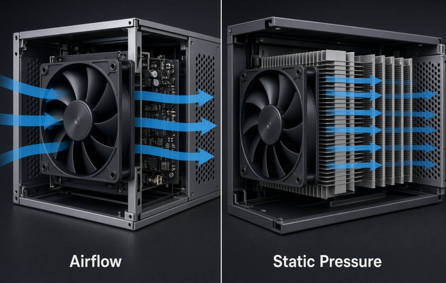 San Ace Fan Airflow And Static Pressure Comparison San Ace Fan Airflow And Static Pressure Comparison
