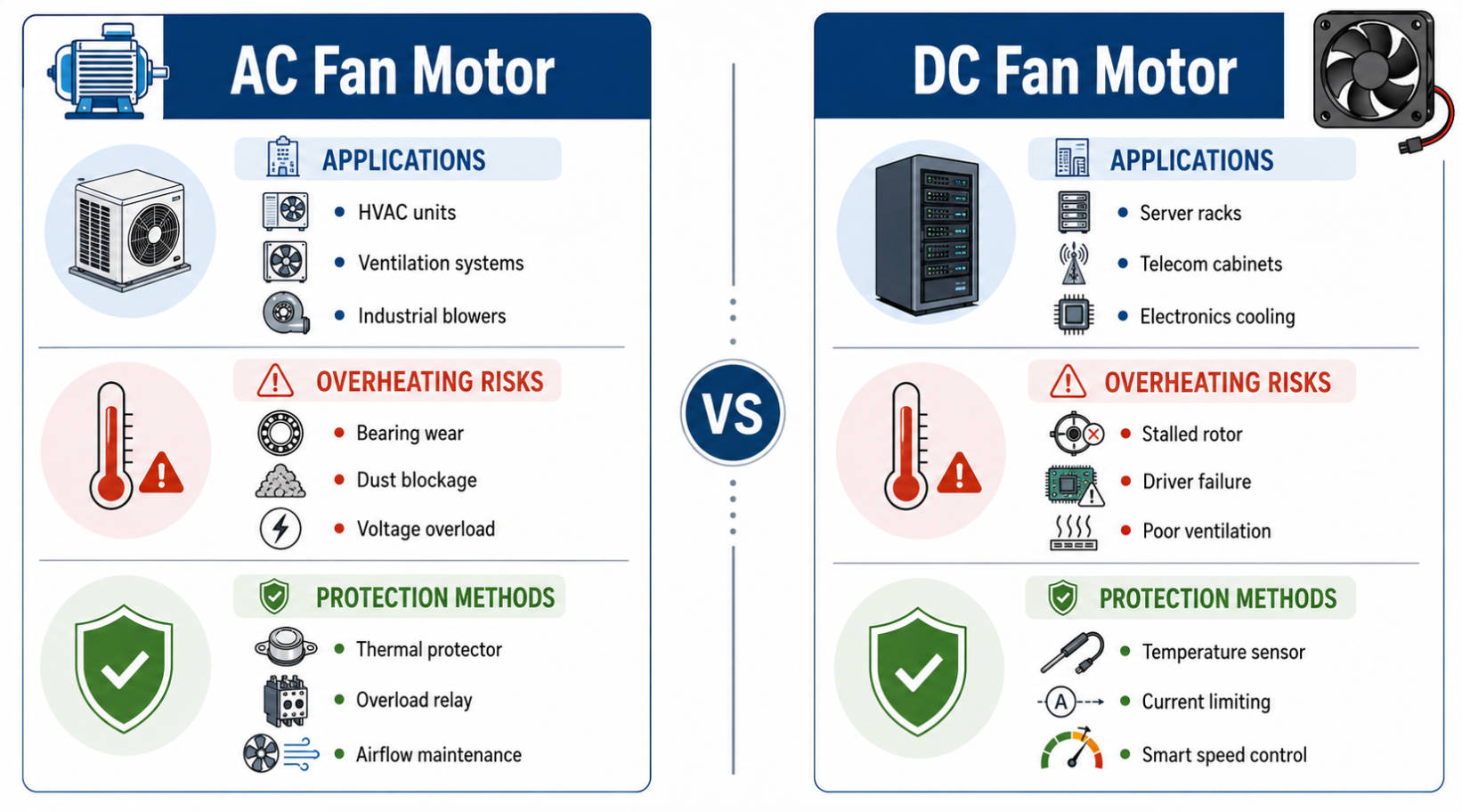 AC And DC Fan Overheating Comparison AC And DC Fan Overheating Comparison