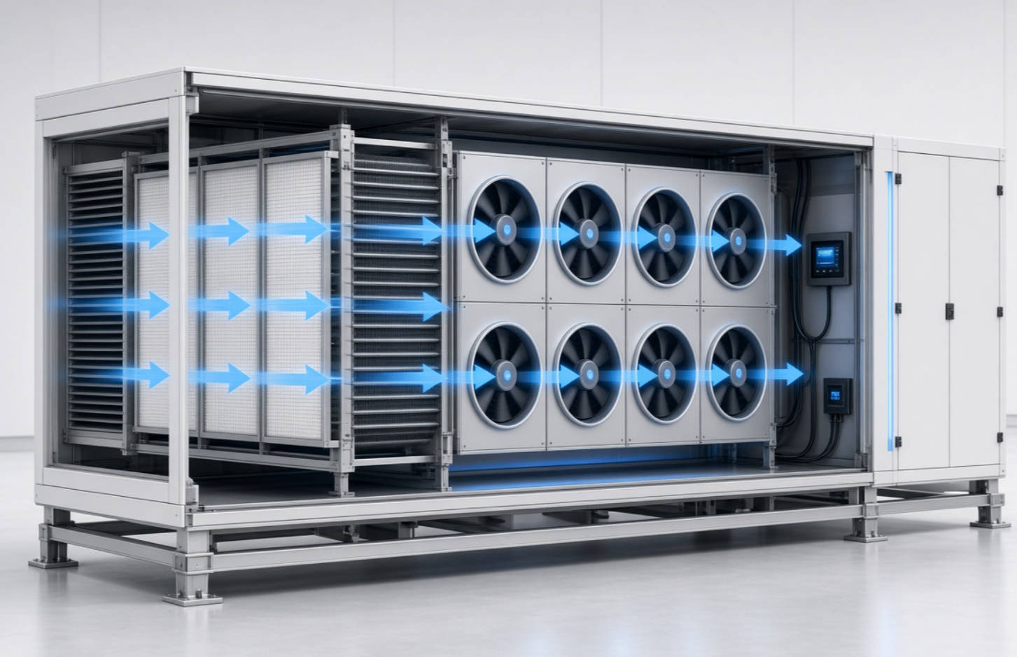 EC Plug Fan Array In Air Handling Unit EC Plug Fan Array In Air Handling Unit