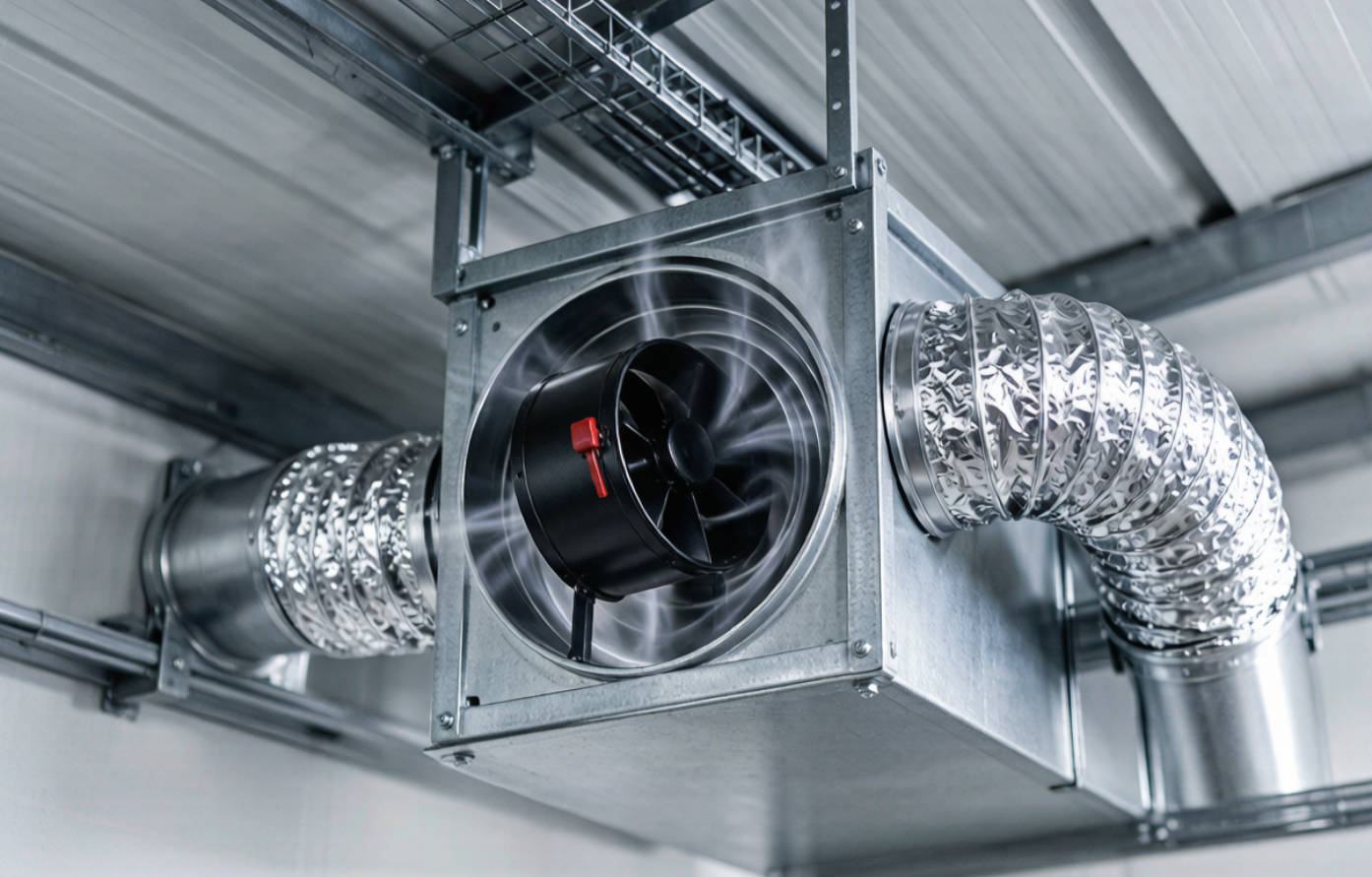 Inline Fan Industrial Installation Inline Fan Industrial Installation