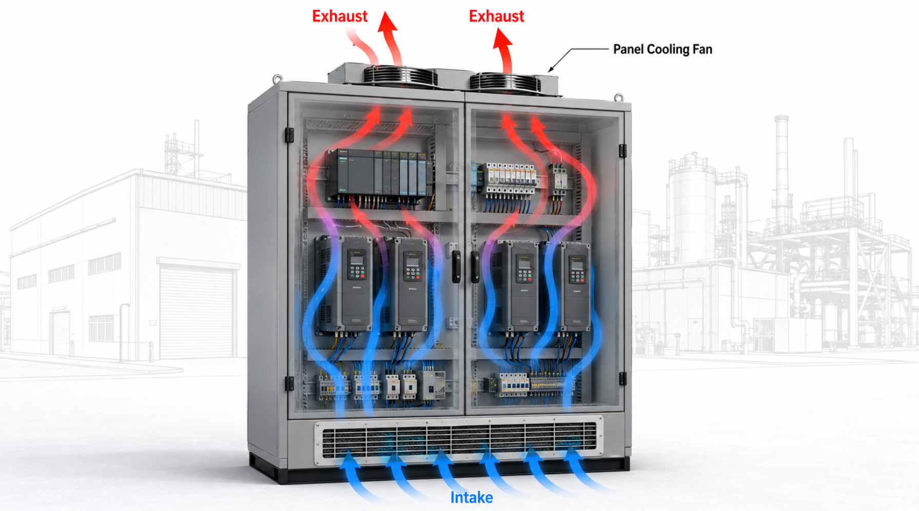Industrial Control Panel Airflow Diagram Industrial Control Panel Airflow Diagram
