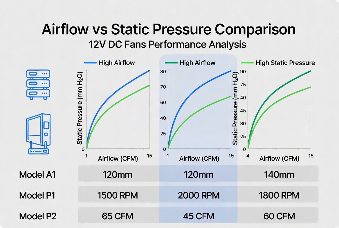 Airflow And Static Pressure Comparison Airflow And Static Pressure Comparison
