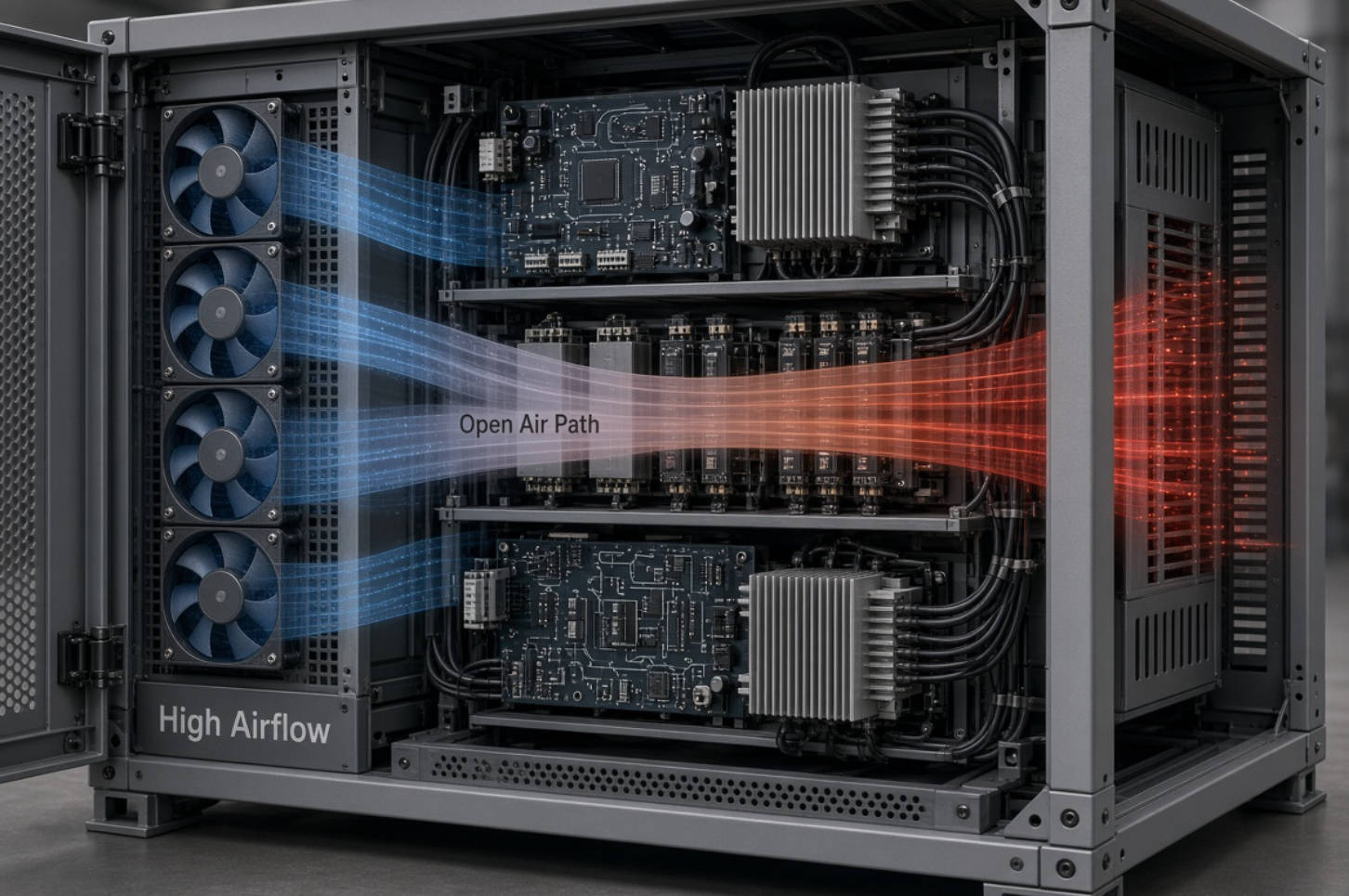 Axial Fan Airflow In Electronics Cabinet Axial Fan Airflow In Electronics Cabinet