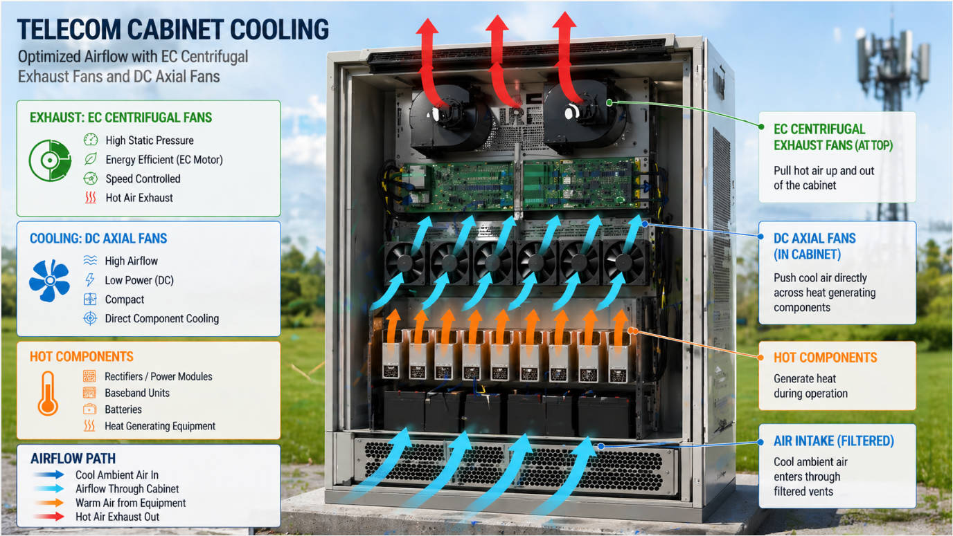 Telecom Cabinet Cooling Layout Telecom Cabinet Cooling Layout