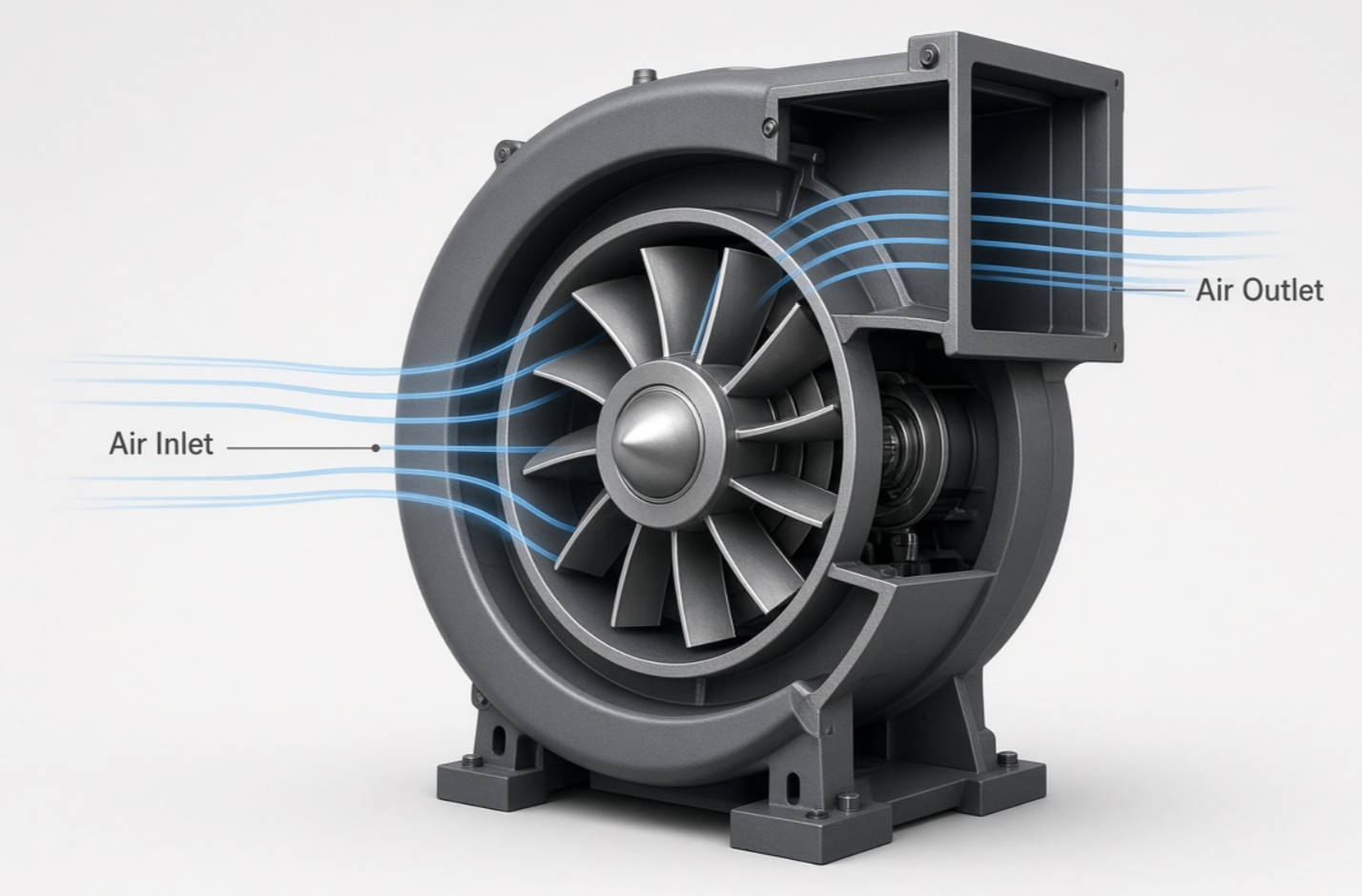 Radial Fan Airflow Principle Radial Fan Airflow Principle
