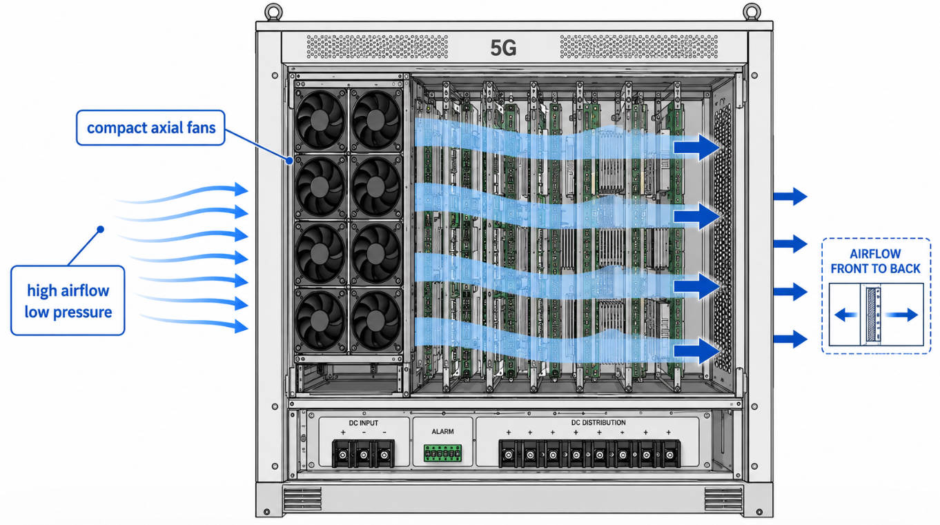 Telecom Cabinet With Axial Fan Wall Telecom Cabinet With Axial Fan Wall