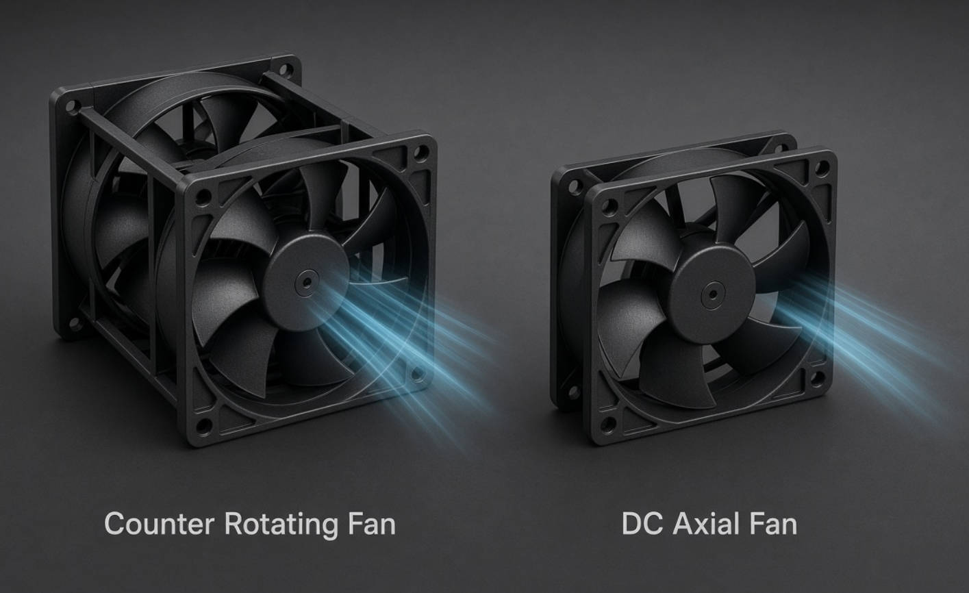 San Ace Counter Rotating Fan And DC Fan Comparison San Ace Counter Rotating Fan And DC Fan Comparison