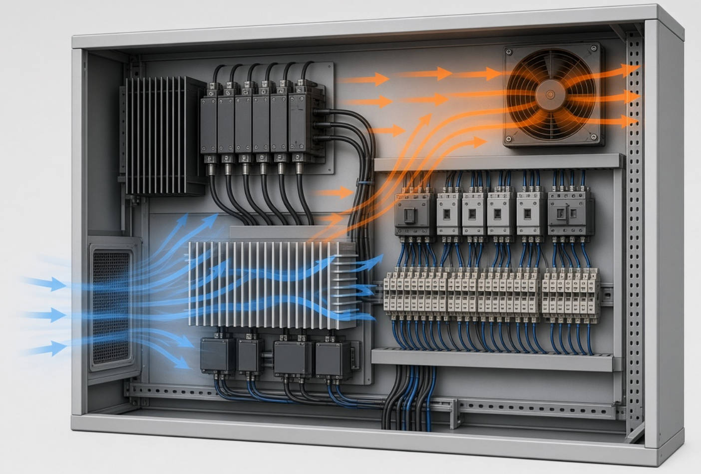 Airflow Through An Industrial Control Cabinet Airflow Through An Industrial Control Cabinet
