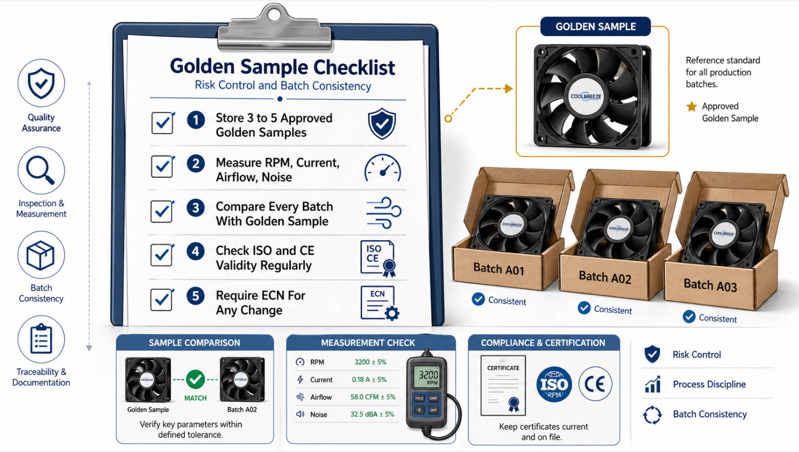 Cooling Fan Sourcing Golden Sample Checklist Cooling Fan Sourcing Golden Sample Checklist