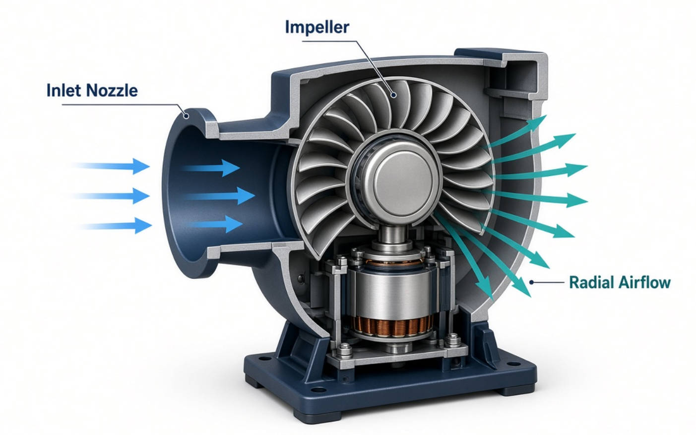 Centrifugal Fan Airflow And Inlet Nozzle Centrifugal Fan Airflow And Inlet Nozzle