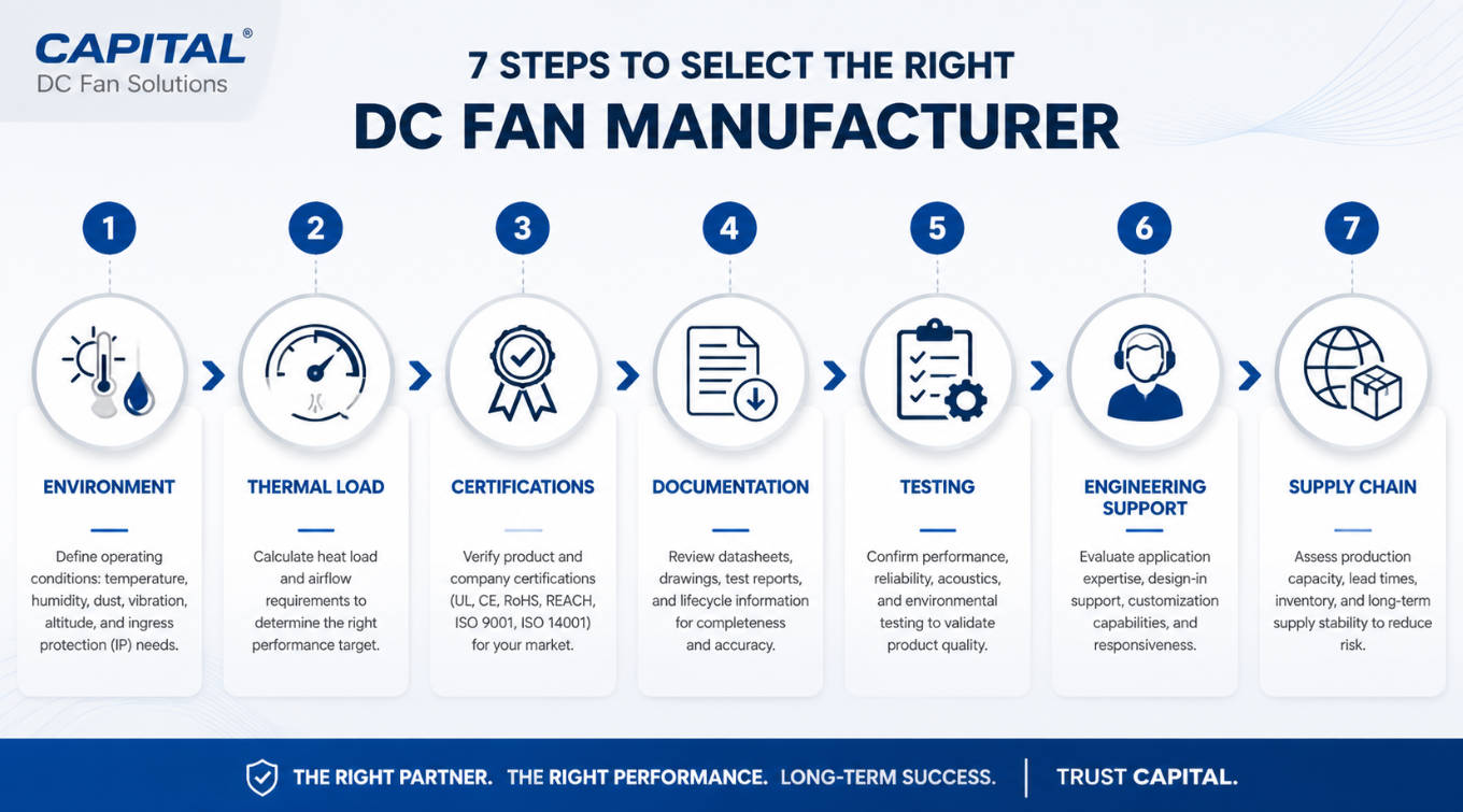 Dc Fan Manufacturer Evaluation Steps Dc Fan Manufacturer Evaluation Steps
