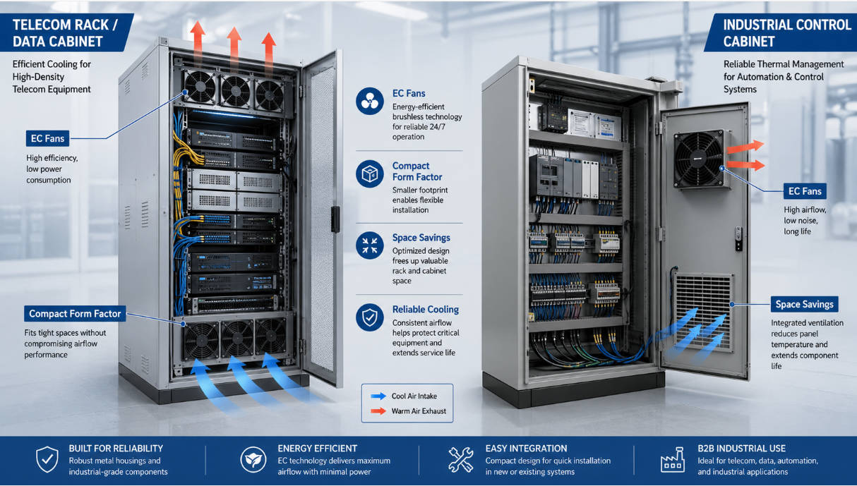 EC Fans In High Density Racks And Industrial Cabinets EC Fans In High Density Racks And Industrial Cabinets