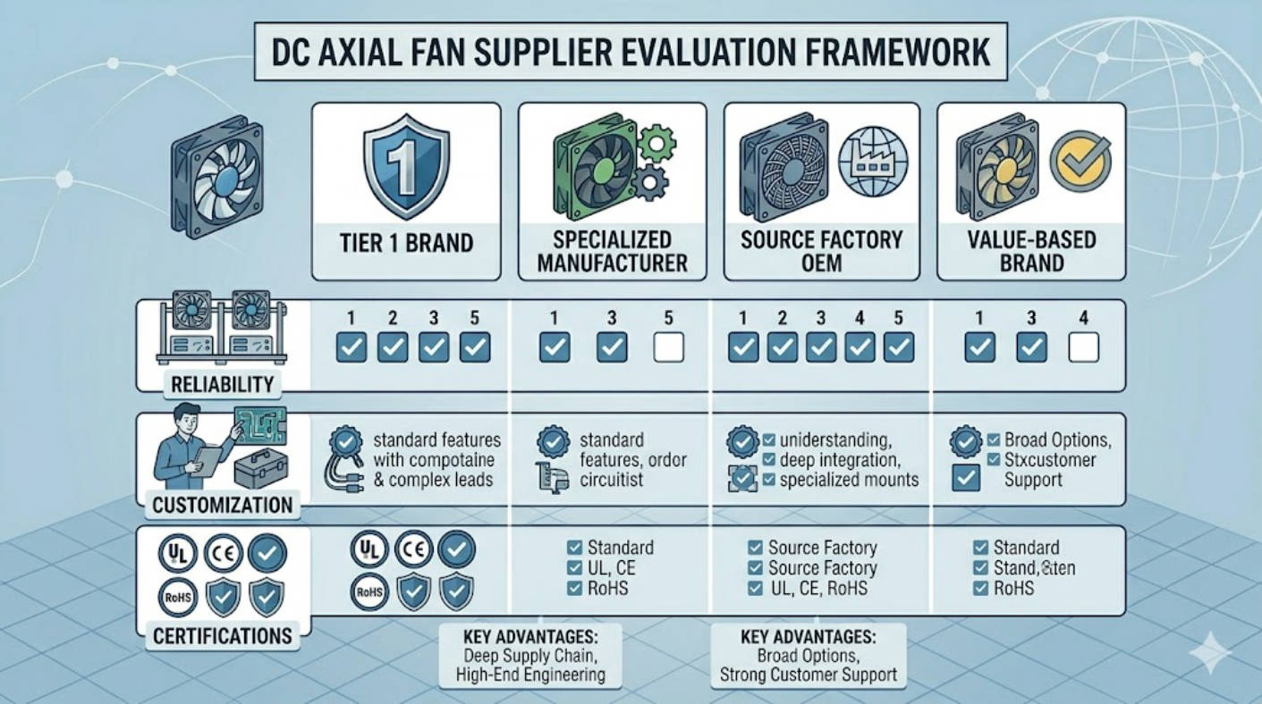 DC Axial Fan Manufacturer Comparison Visual