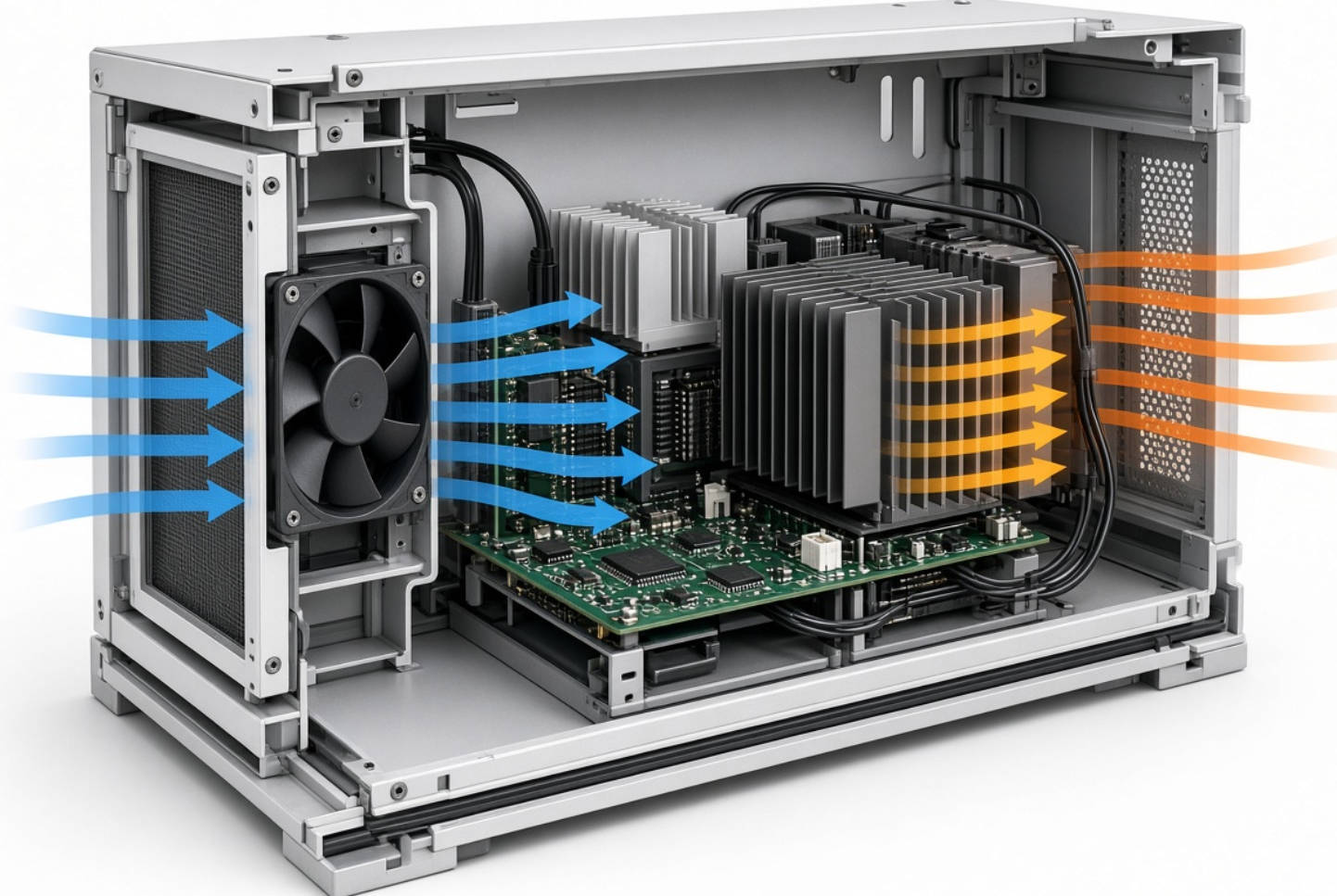 Fan Airflow Inside An Industrial Enclosure