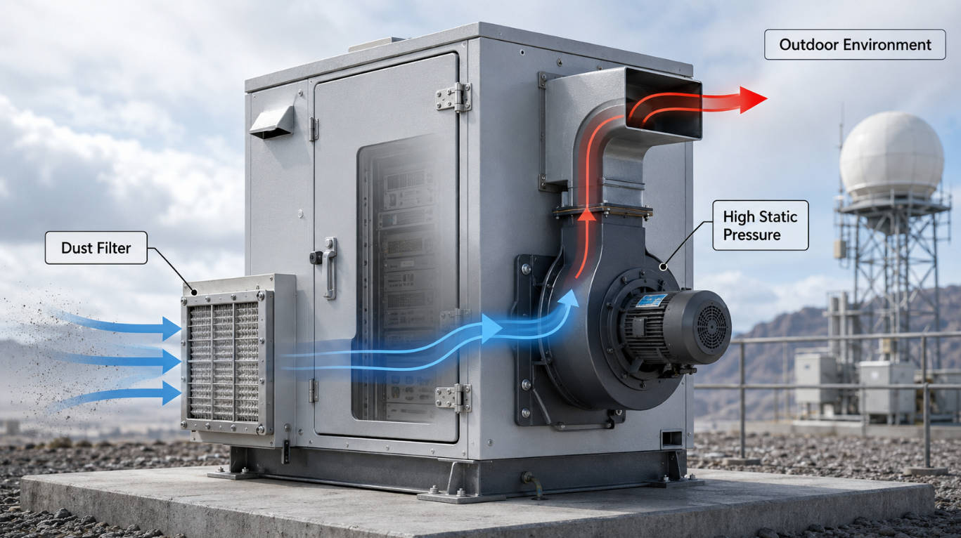 Outdoor Enclosure With Centrifugal Fan