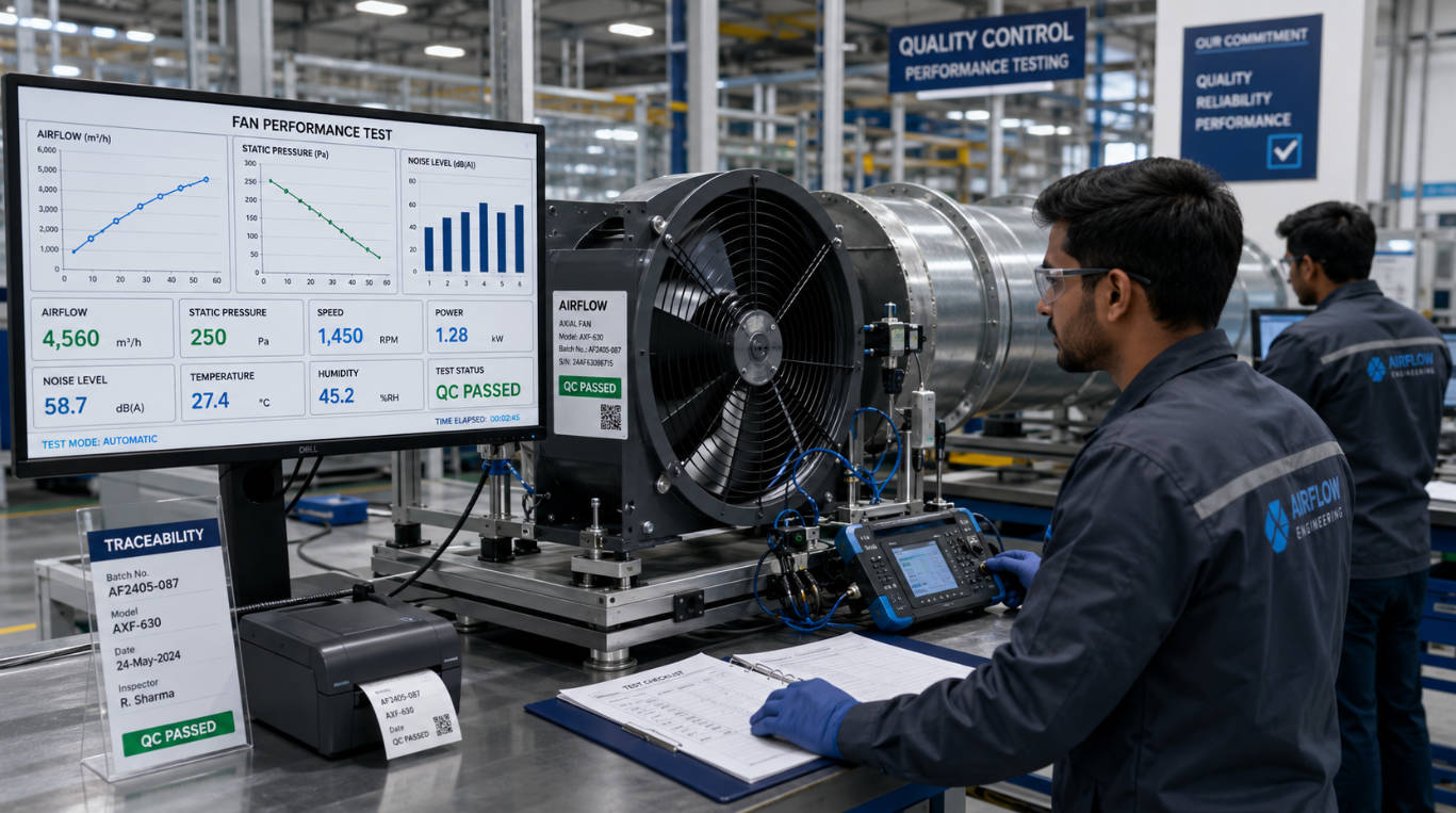 Cooling Fan Factory Quality Control