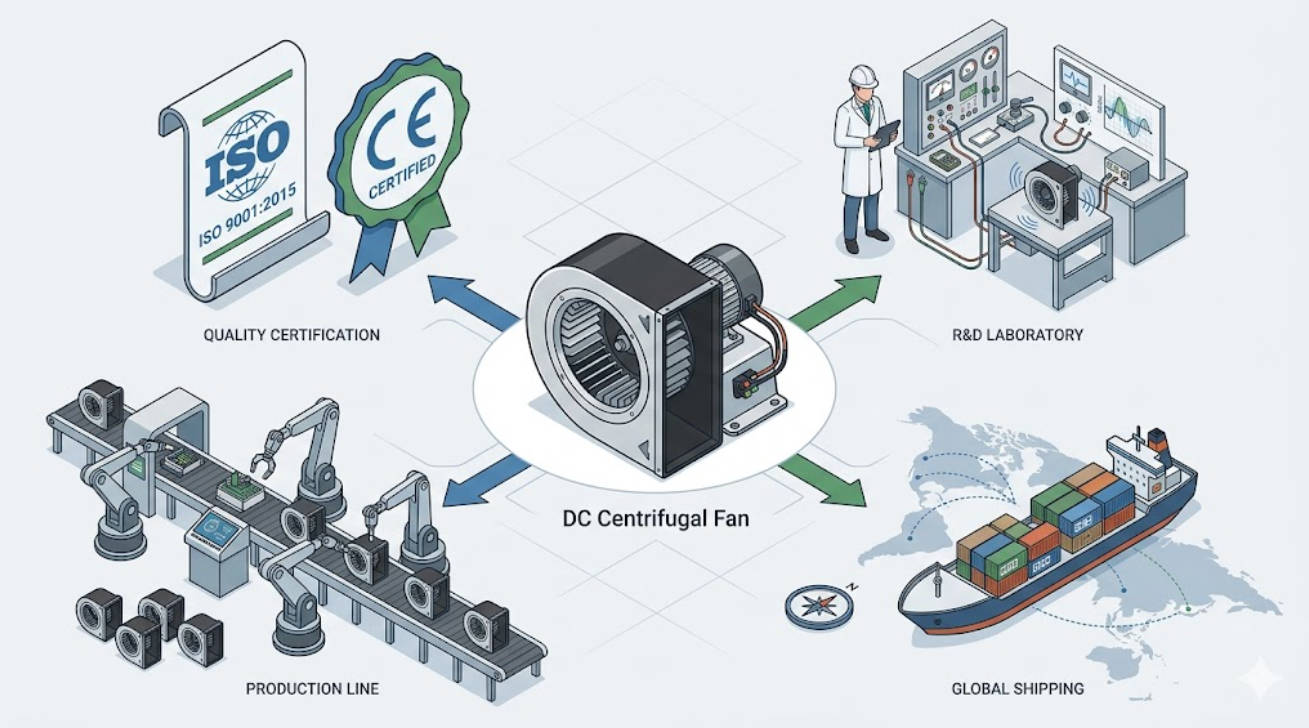 Top 10 DC Centrifugal Fan Manufacturers in China