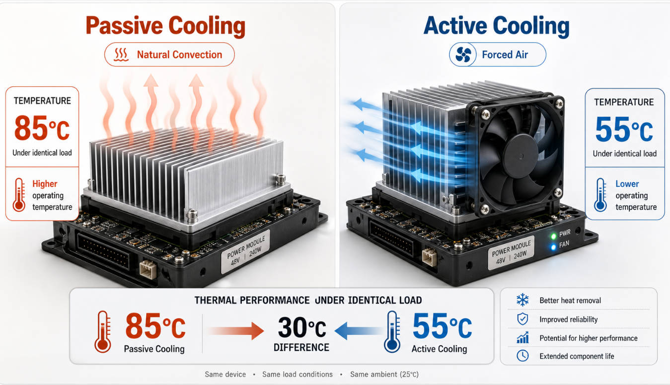 Comparison of Passive vs Active Cooling Systems