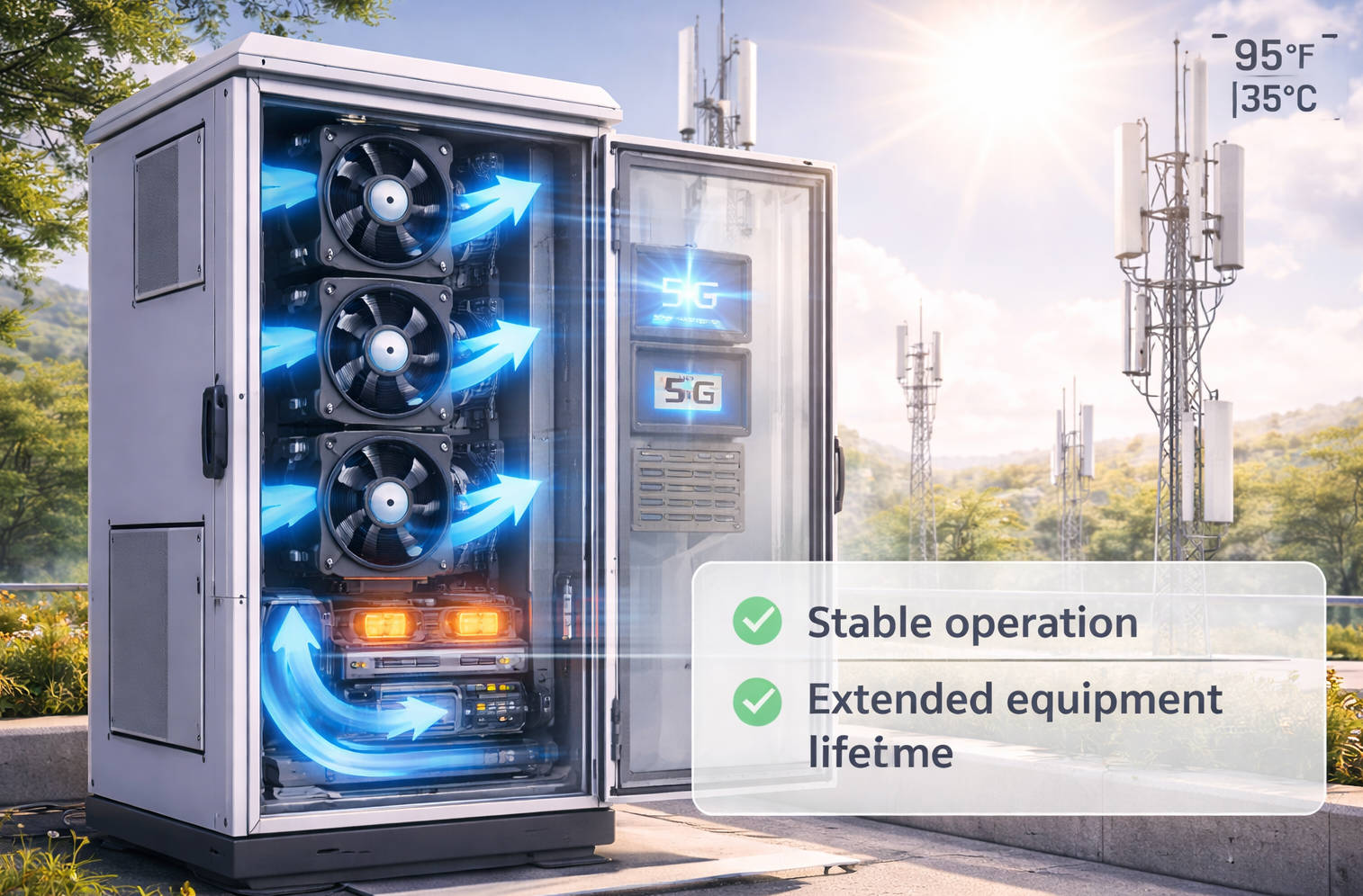 Telecom Active Cooling Case Study Visual