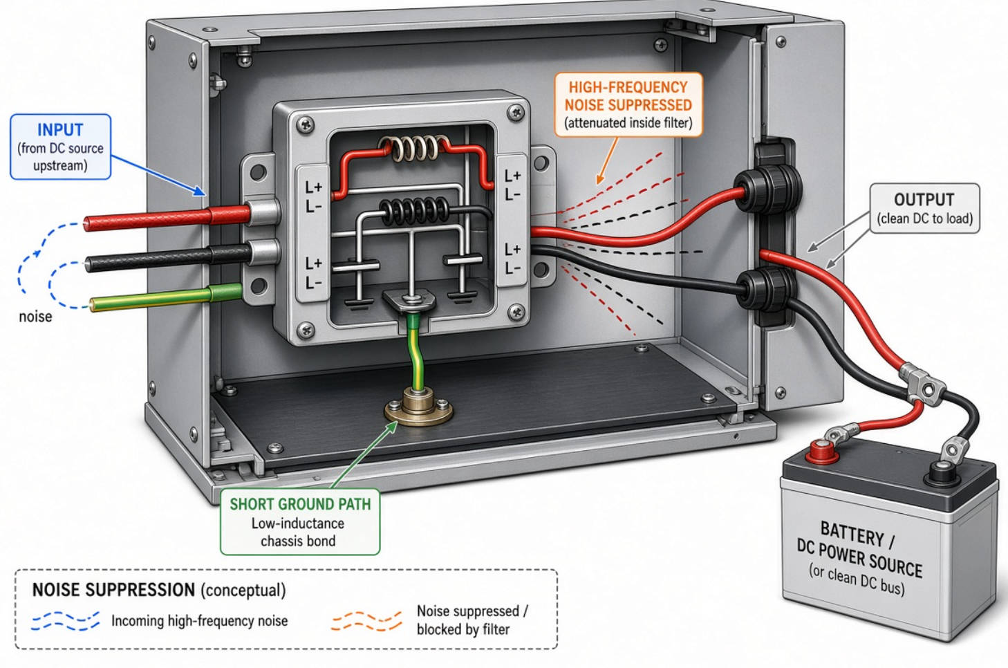 DC EMI Filter Installation
