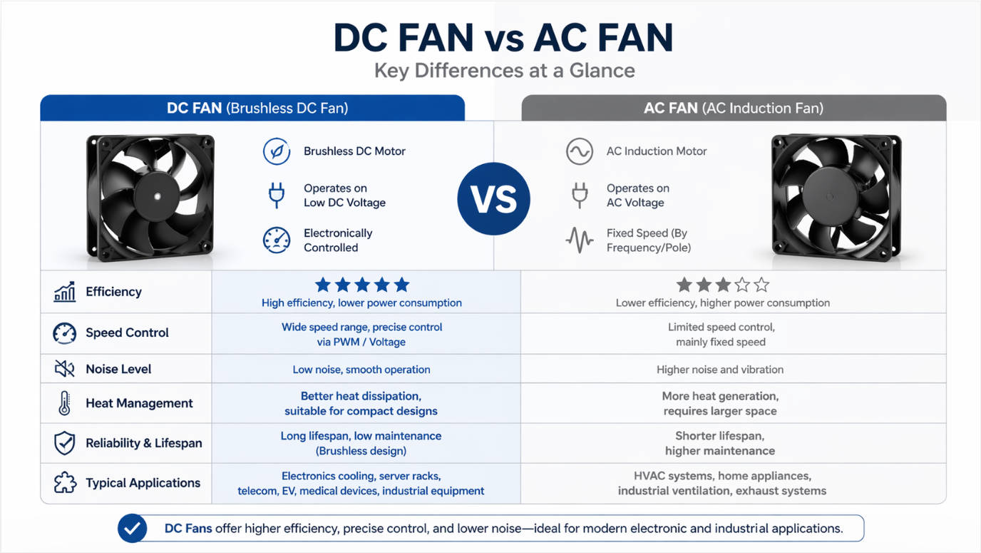 DC Fan Vs AC Fan Comparison