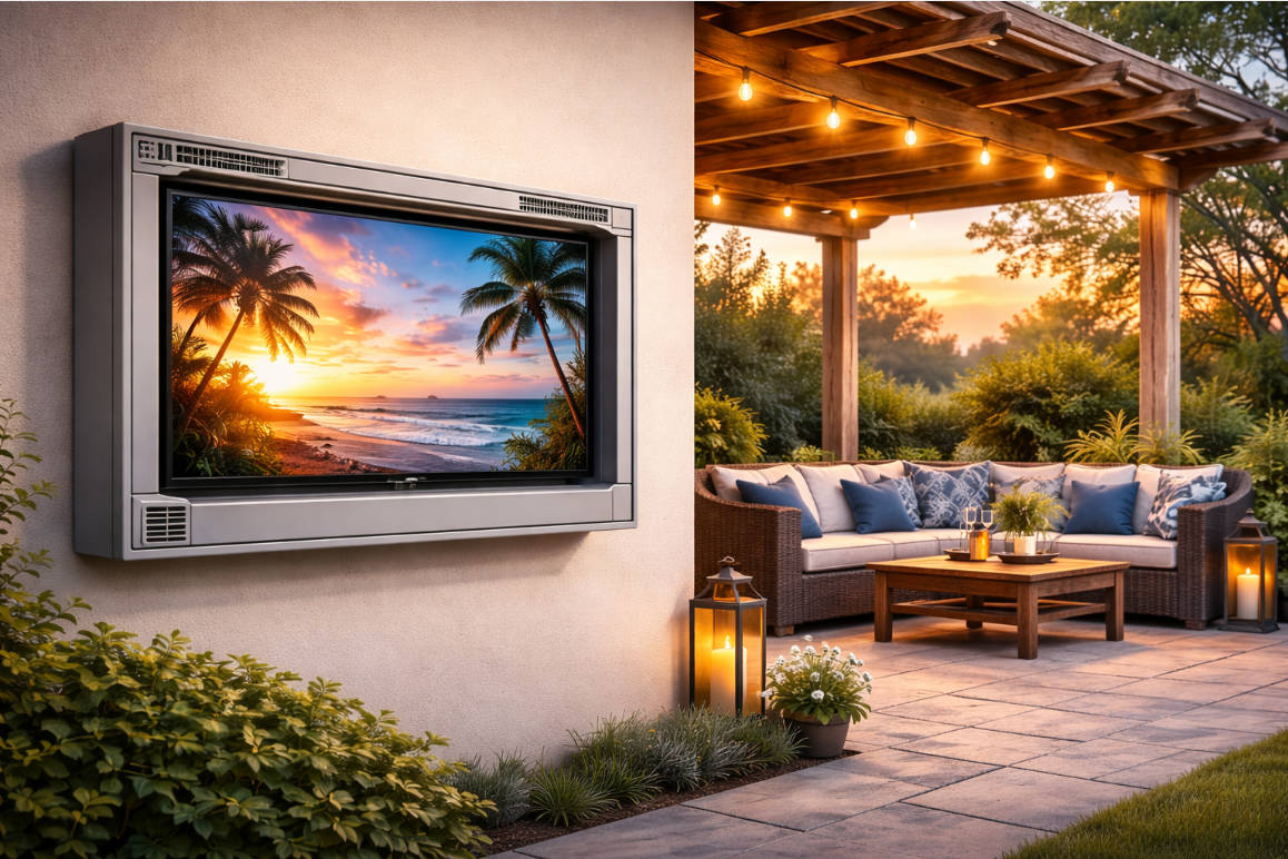 Professionally Cooled Outdoor Entertainment Area Professionally Cooled Outdoor Entertainment Area