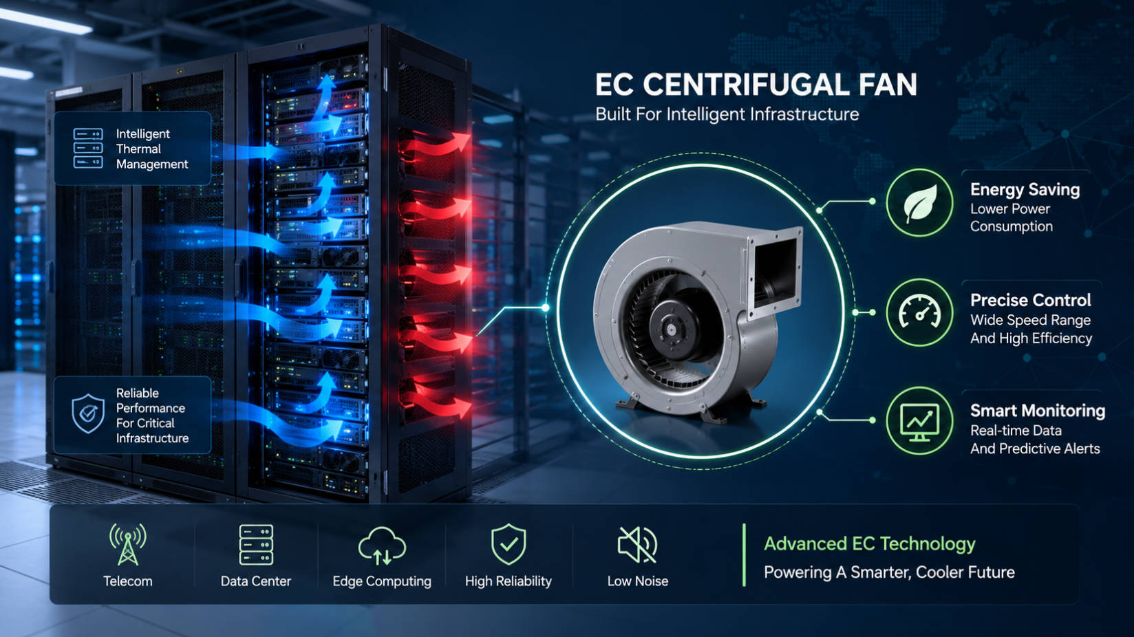 EC Centrifugal Fan Smart Cooling Application