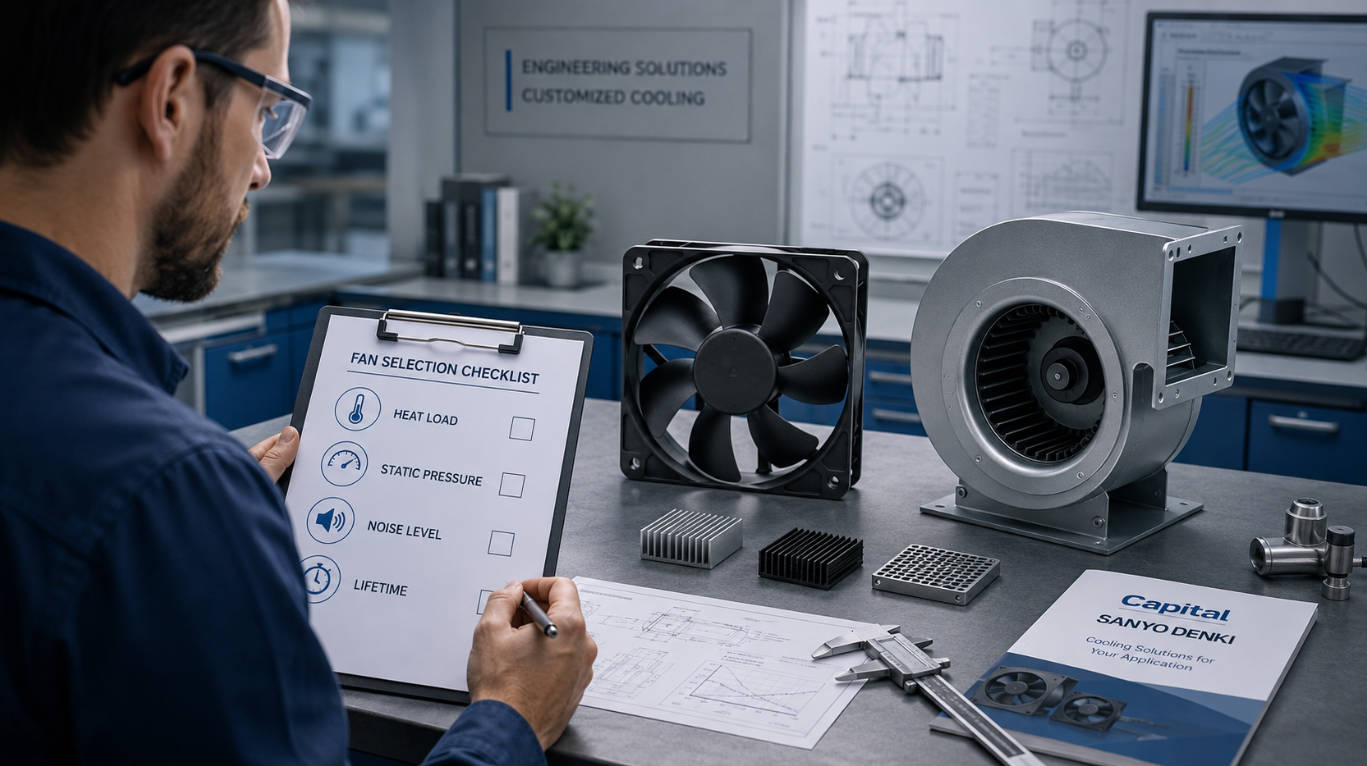 Engineer Reviewing Fan Selection Checklist