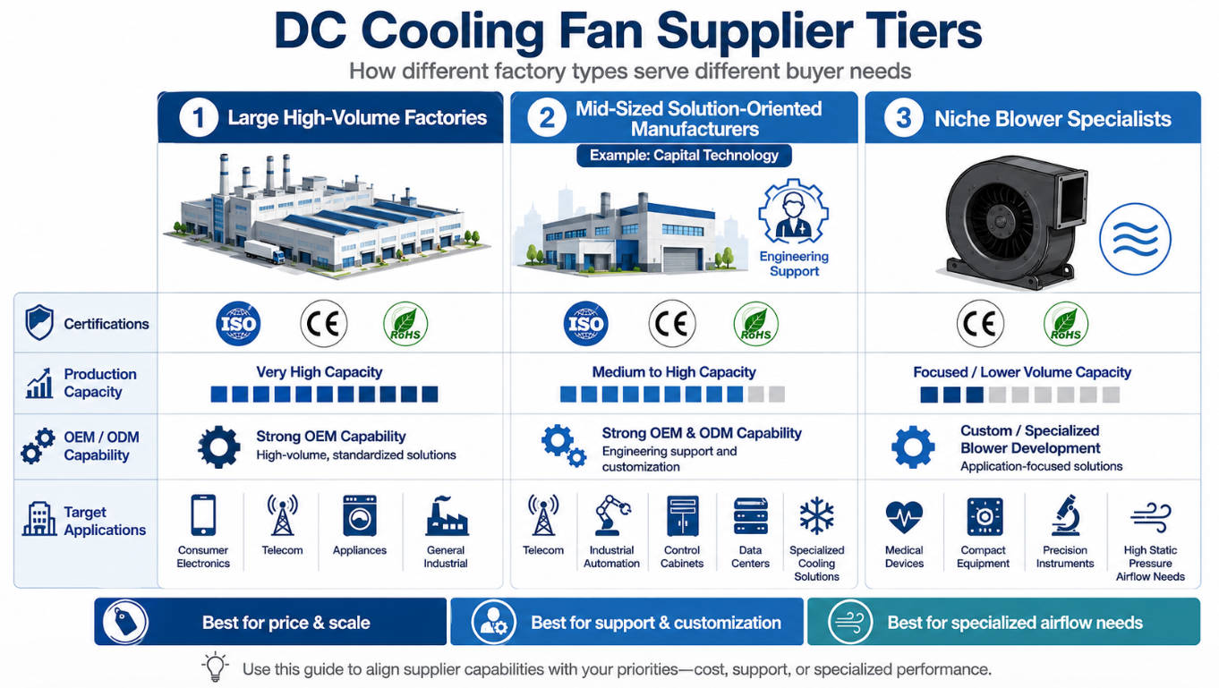 DC Fan Supplier Tier Overview