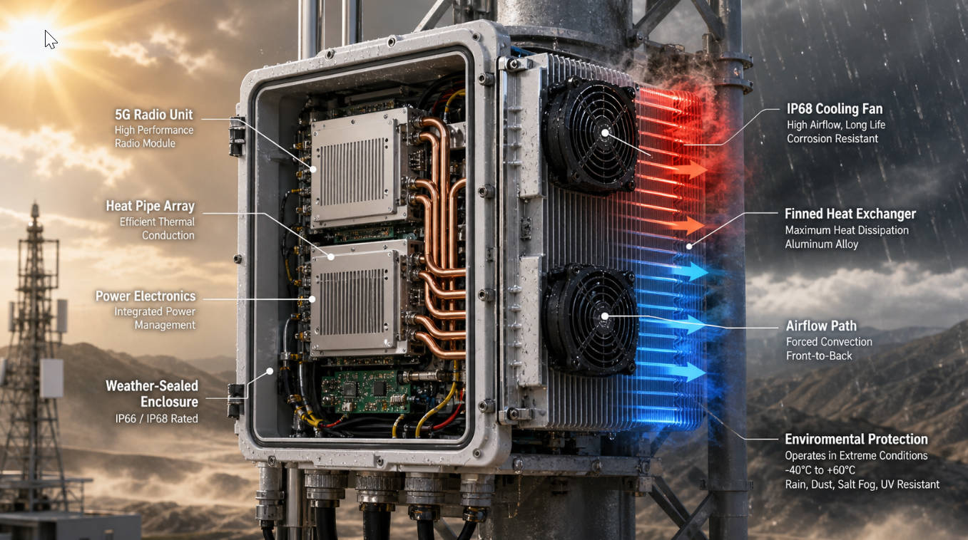 Telecommunications Base Station Cooling Solution