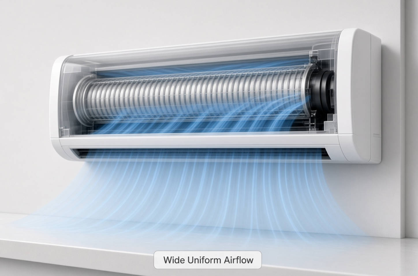 Cross Flow Fan Wide Airflow Pattern