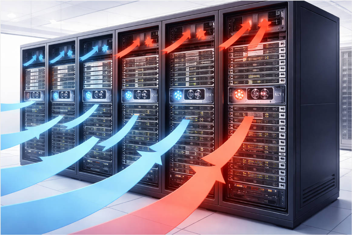 Data Center Server Fan Airflow