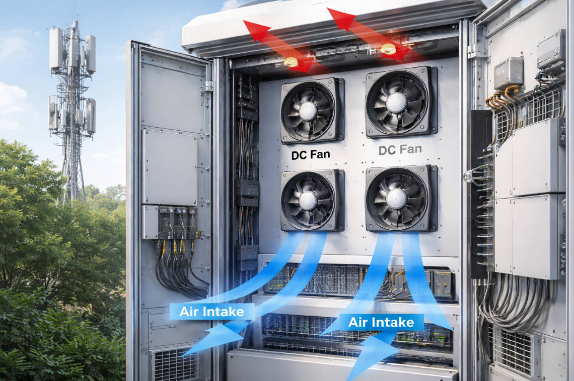 Telecom Cabinet Cooling Scene