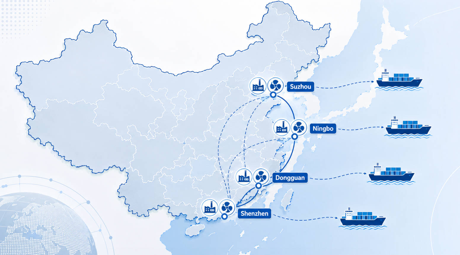 China Blower Fan Supply Chain Map