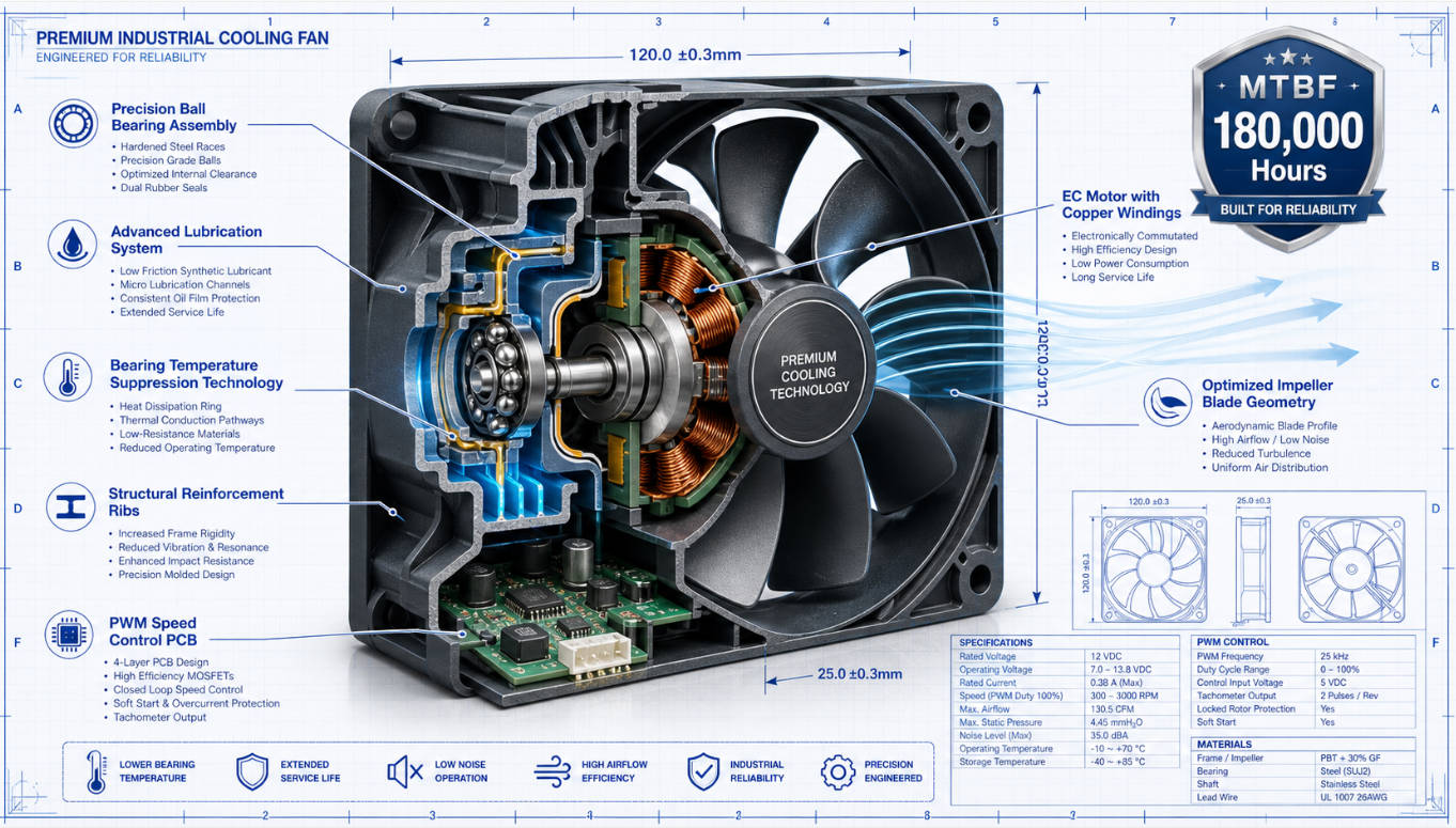 SANYO DENKI Long Life Fan Technology
