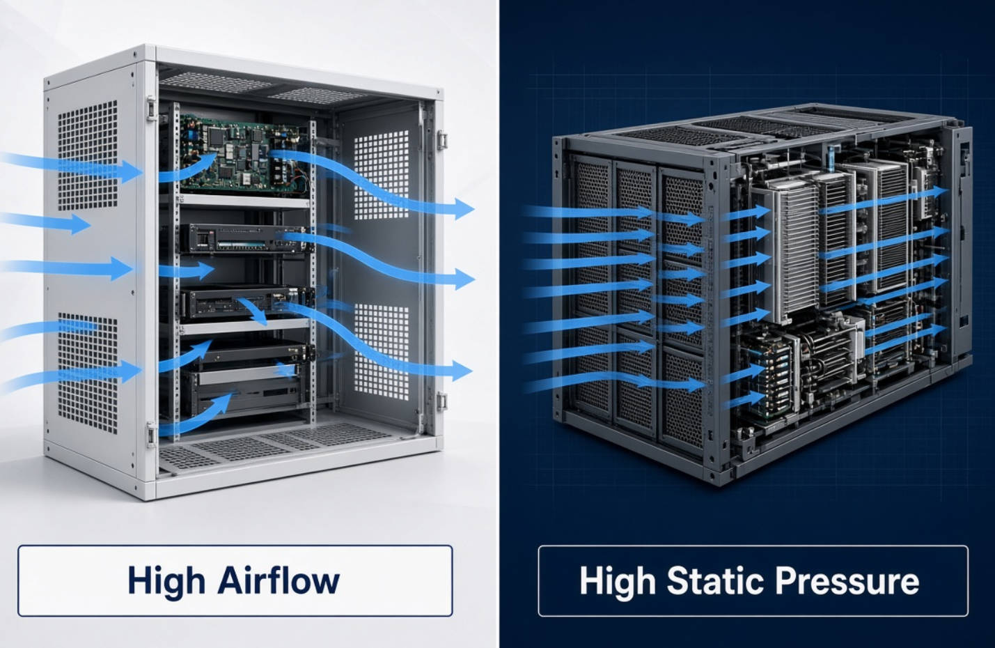 Airflow Vs Static Pressure Cooling Fan Comparison