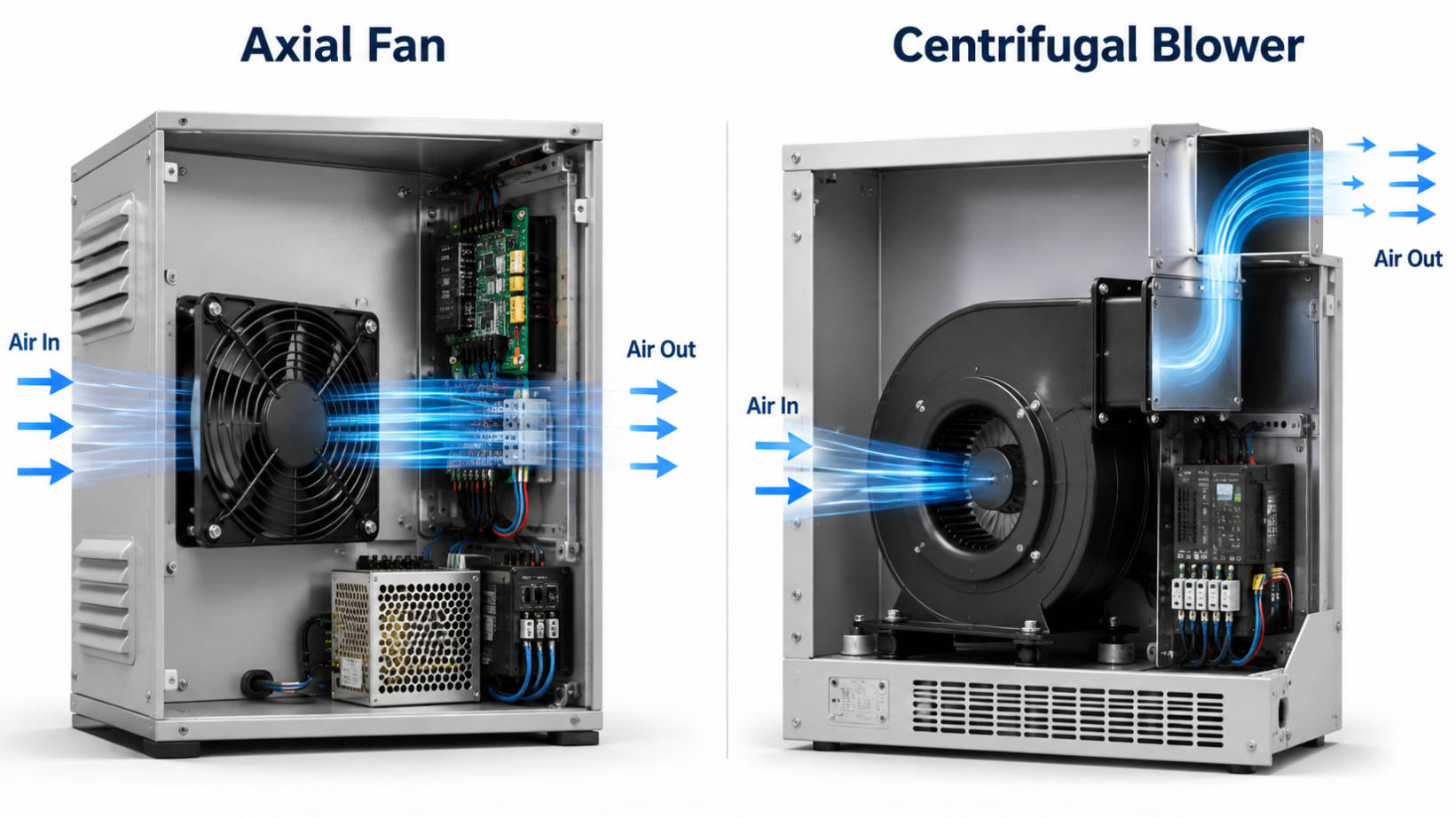 Axial Fan Versus Blower Comparison